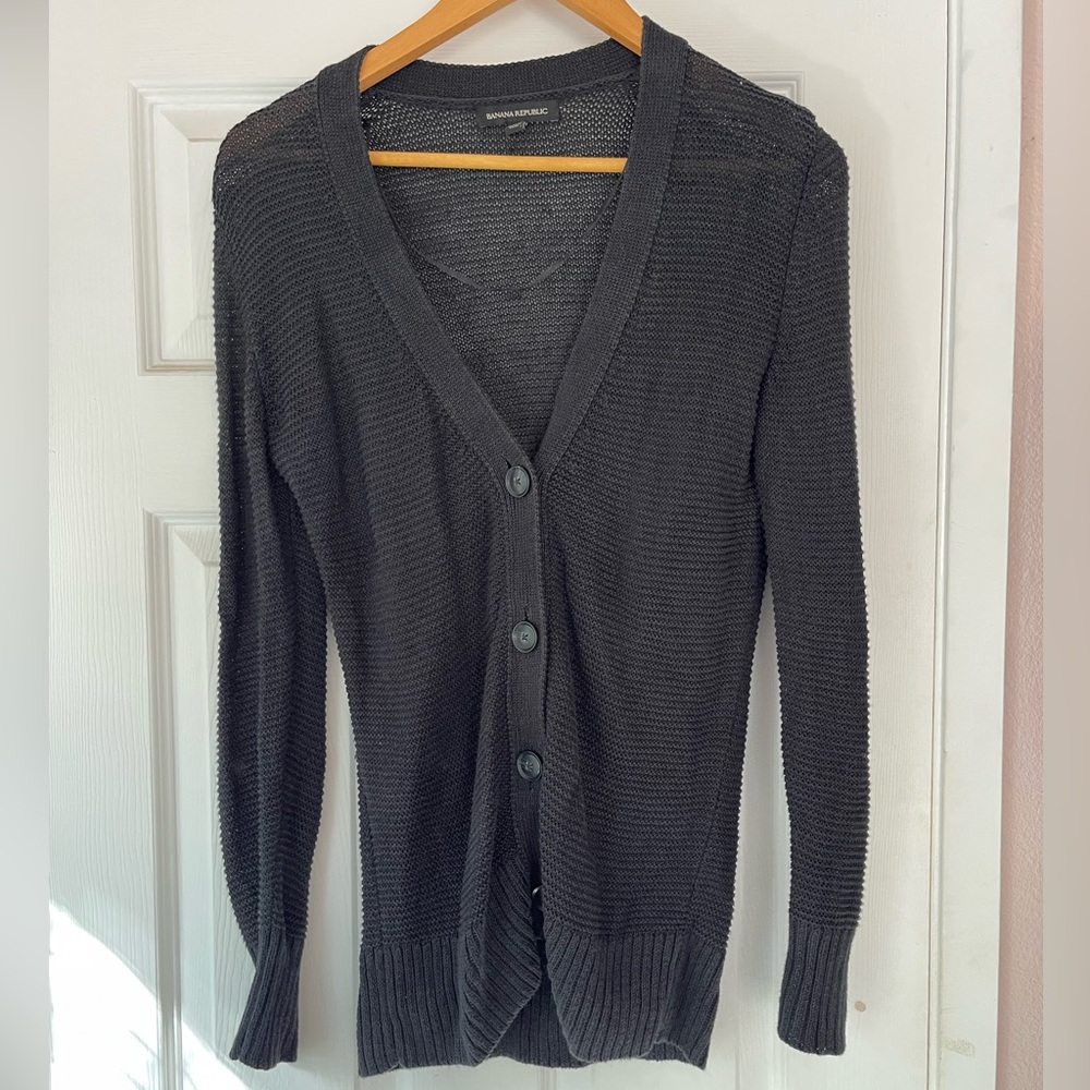 Linen Banana Republic button up cardigan